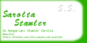 sarolta stamler business card